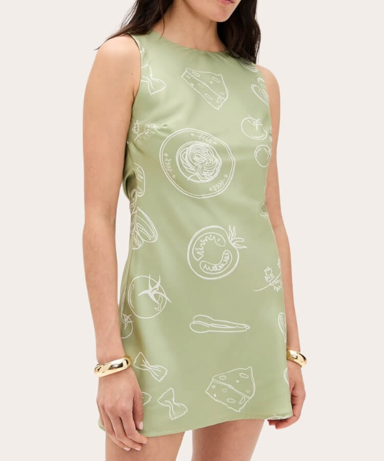 Tie-Back Mini Dress